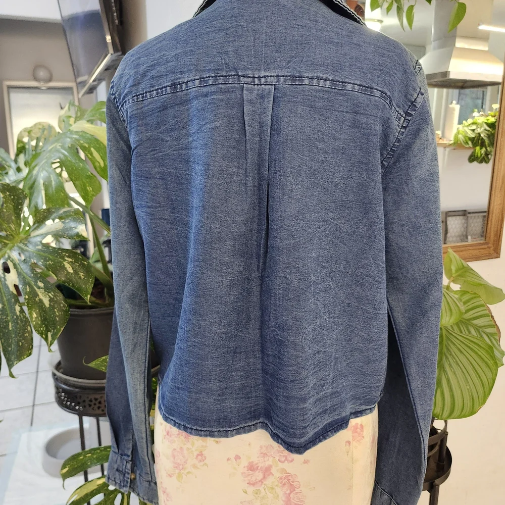 SOLD Style Envy Indigo Denim Button-Down Shirt - Picture 4 of 5